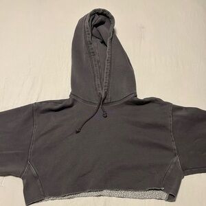Aritzia TNA Airy Fleece Boyfriend Cropped Hoodie Size 1